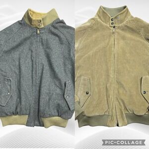 Vintage Authentic Imports Reversible Corduroy To‎ Wool Bomber Jacket Size 40/med